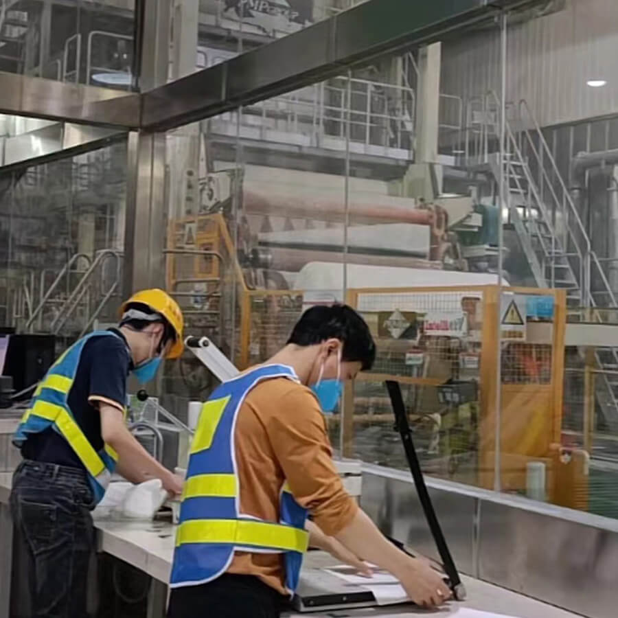 tissue jumbo roll sample quality control