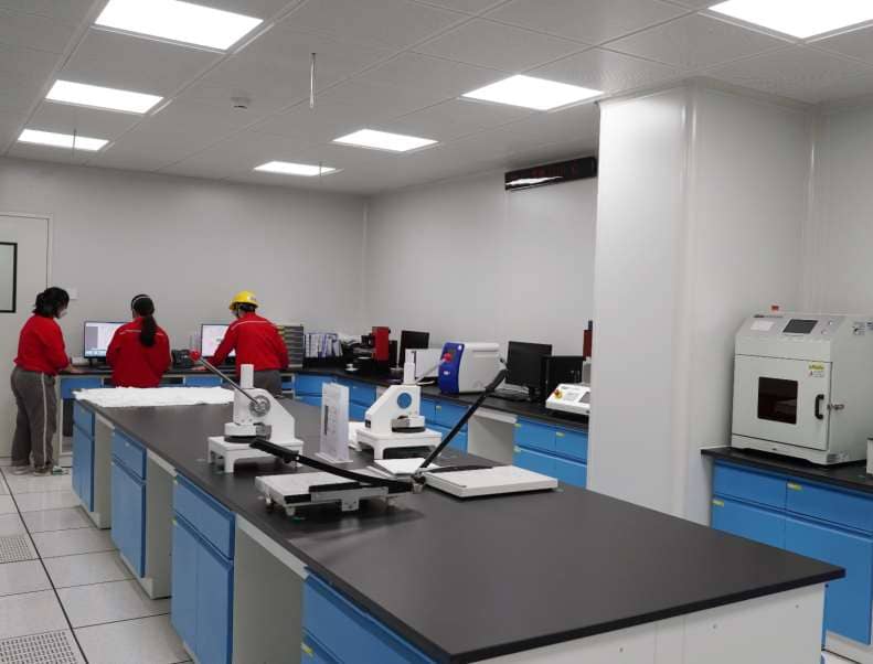 QC department of tissue jumbo roll production line